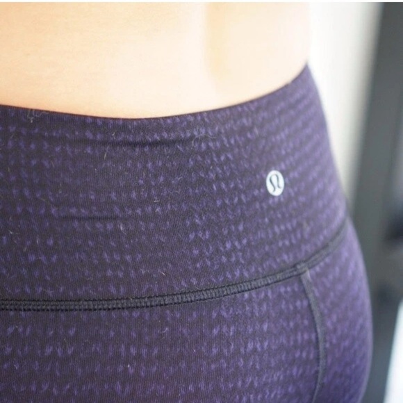 Lululemon Wunder Under Pant Leggings 8 Sweater Knit Black Swan Black Creamsicle - Picture 1 of 12